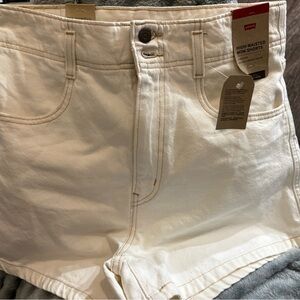 Levi's High-Waisted White Mom Shorts & 501  MIDDAY Wn SHORTS - distressed black